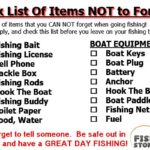 Going Fishing Check List