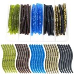 30 Pcs Senko Worms Fishing 3 inch Soft Lures Kit Plastic Bait Bass Fishing Lure for Fishing Texas Rigged