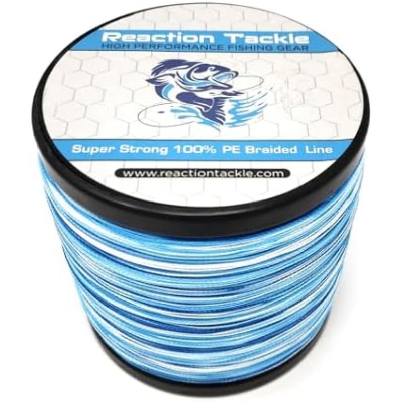 Reaction Tackle Braided Fishing Line - Pro Grade Power Colored Fishing Line Braid for Extra Visibility