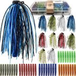 Rig Jig Heads Soft Plastic TRD Worms Fishing Lures Kit Hooks Stick Bass Fishing Lures Freshwater Saltwater