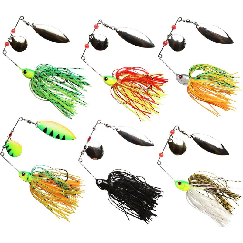 Spinnerbait Bass Fishing Lures Kit Spinner Baits Bass Fishing Lure Hard Metal Lure Topwater Buzzbait