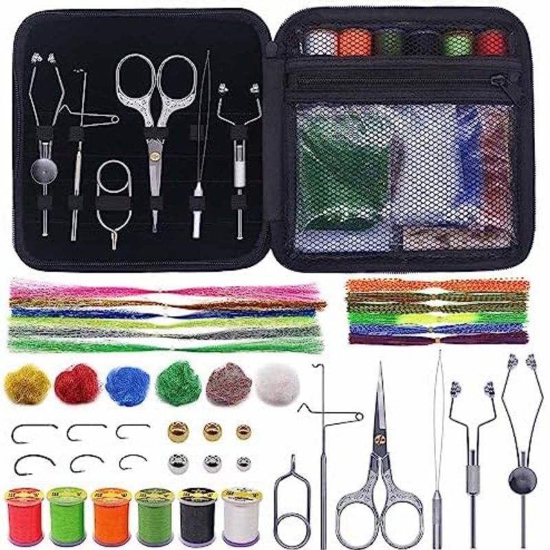 XFISHMAN Fly Tying Kit with Tools + Materials